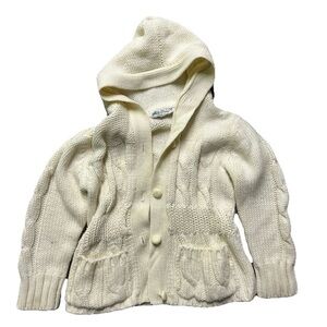 Vintage Toddler Girl Kmart Cream Button Up Cardigan Size 4